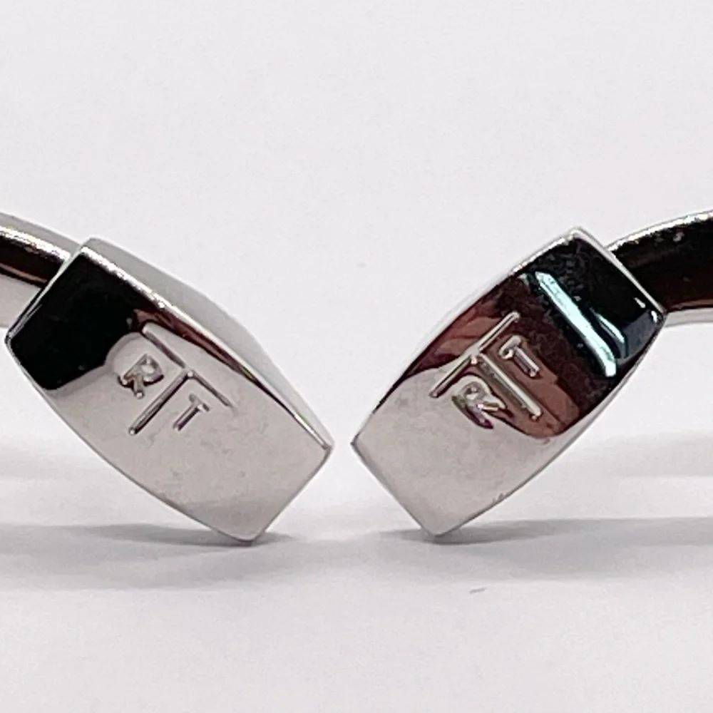 R|T by Robert Tateossian Cufflinks; Blue / Silver Pearl Cufflinks.  New in Box